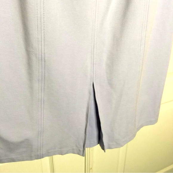 Talbots Lilac/light blue Sleeveless Back Zip Scoop Neck - Picture 3 of 5